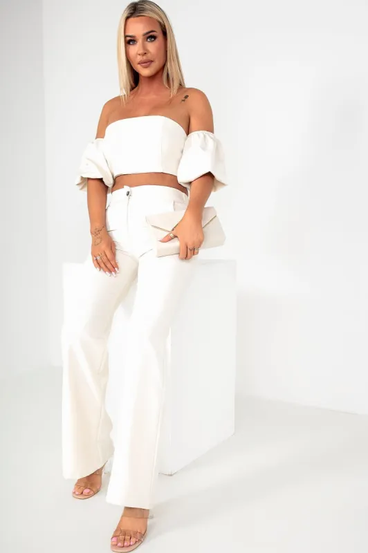Delta Cream Trouser Co Ord sold by Va Va Voom