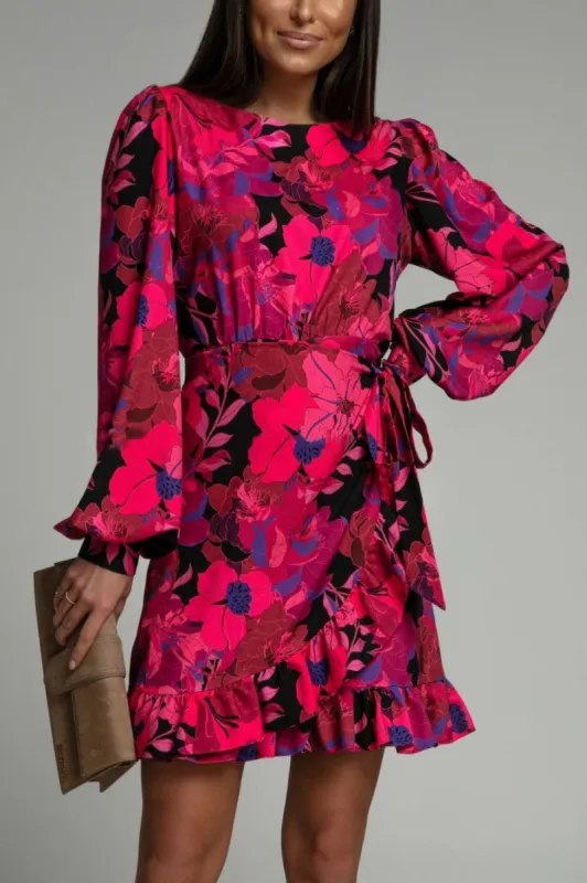 Ivy Red Floral Wrap Dress made by Vavavoom