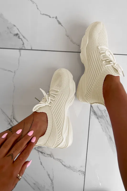 Maya Stone Knit Trainers sold by Va Va Voom