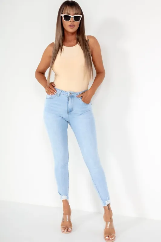 Reese Light Blue Push Up Jeans sold by Va Va Voom