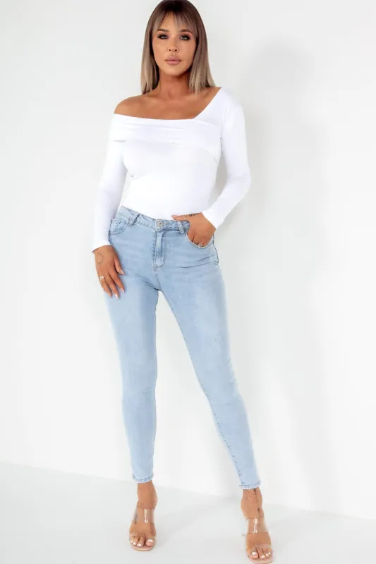 Lexi Light Blue Push Up Skinny Jeans sold by Va Va Voom