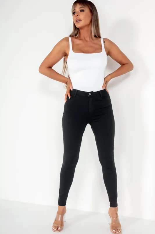 Kenny Black Push Up Skinny Jeans sold by Va Va Voom