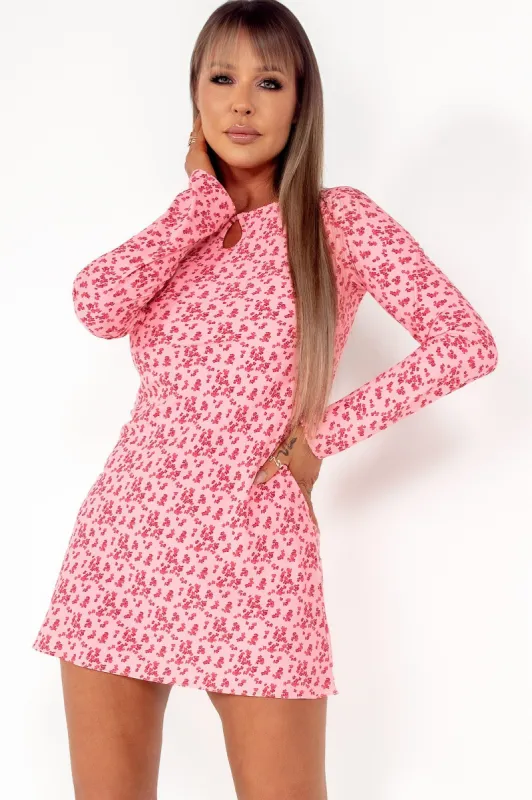 Glamorous Emma Pink Ditsy Print Dress sold by Va Va Voom