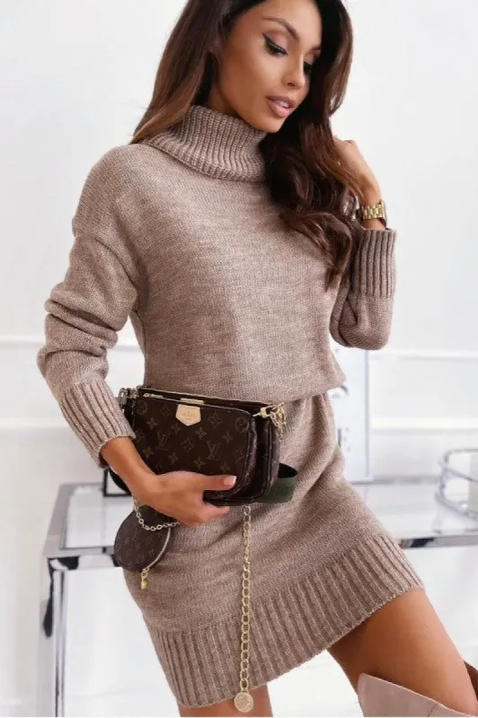 Felina Mocha Knit Jumper Dress sold by Va Va Voom