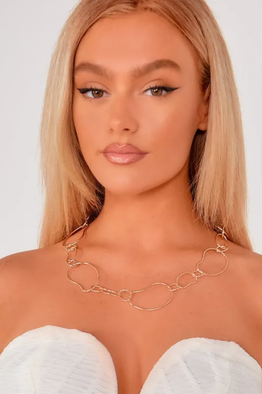 Gold Multi Link Necklace sold by Va Va Voom