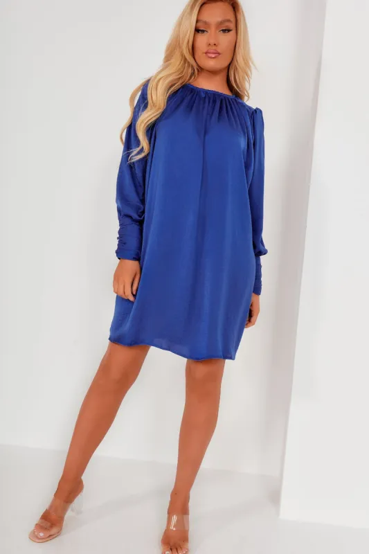 Lesly Blue Oversized Smock Dress sold by Va Va Voom
