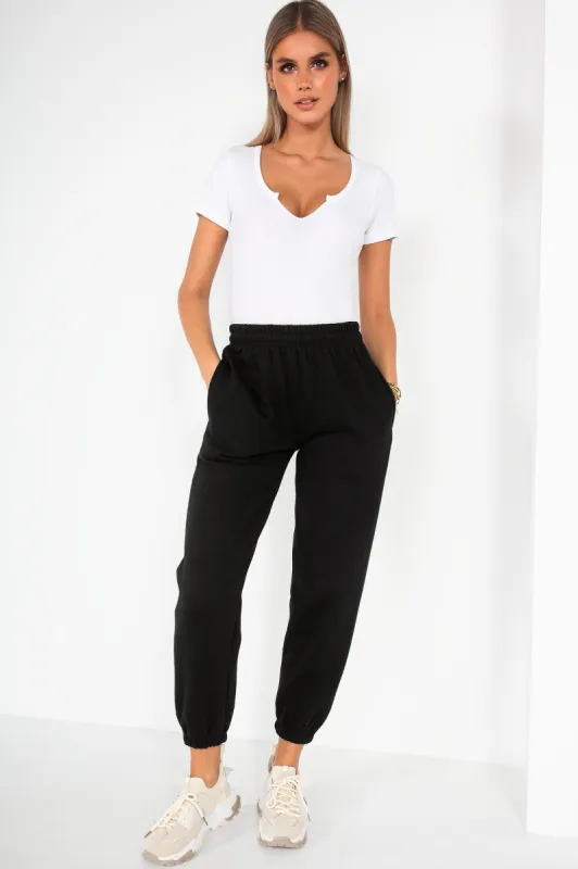 Olivia Black Over Sized Joggers sold by Va Va Voom