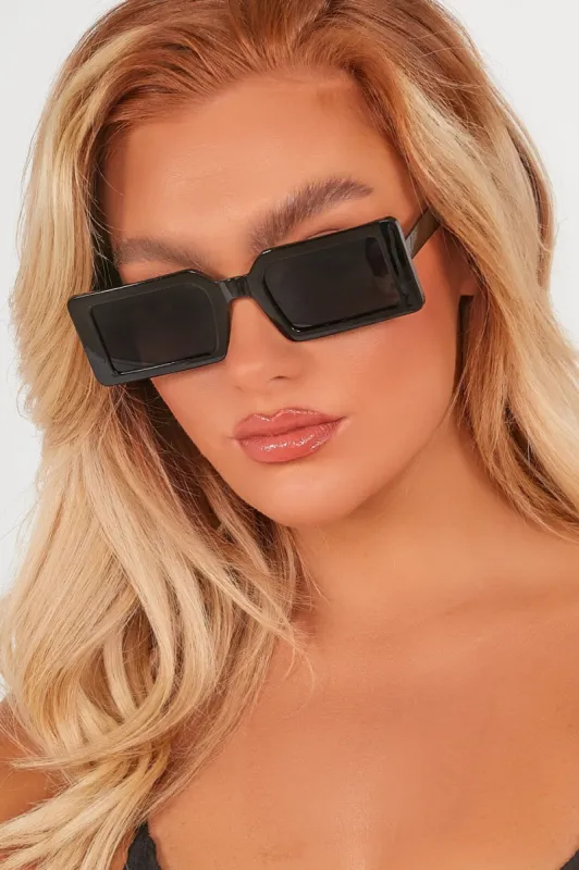 Black Rectangle Frame Sunglasses sold by Va Va Voom