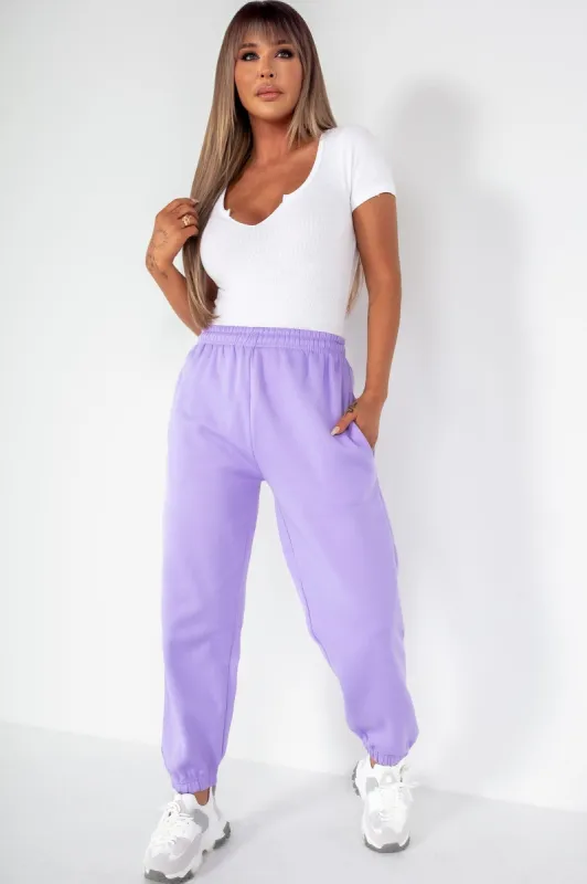 Olivia Lilac Over Sized Joggers sold by Va Va Voom