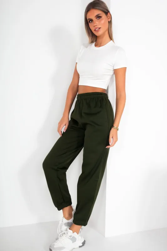Olivia Khaki Over Sized Joggers sold by Va Va Voom