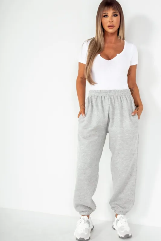 Olivia Light Grey Over Sized Joggers sold by Va Va Voom