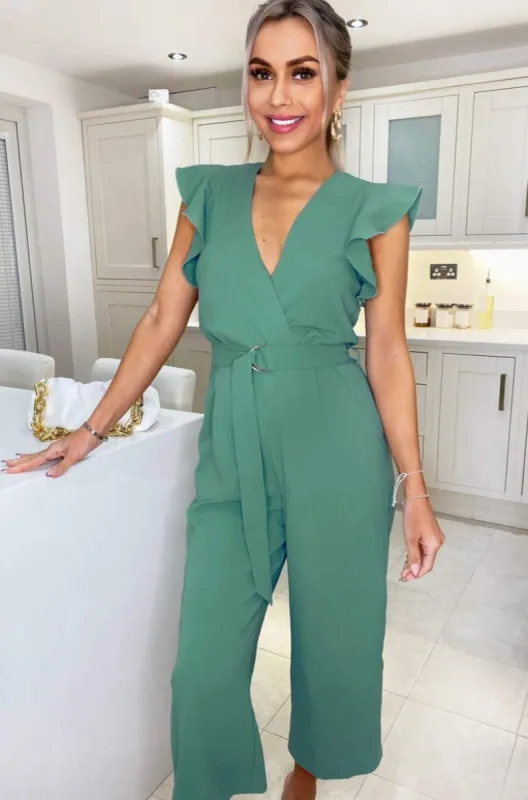 AX Paris Zuki Duck Egg Belted Jumpsuit sold by Va Va Voom