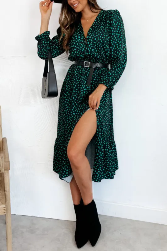 Rorey Green Polka Dot Midi Dress sold by Va Va Voom