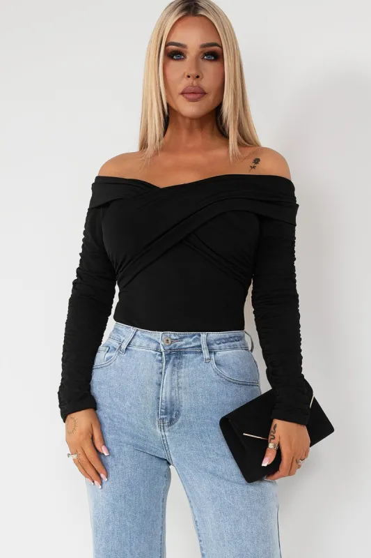Karlie Black Bardot Bodysuit sold by Va Va Voom