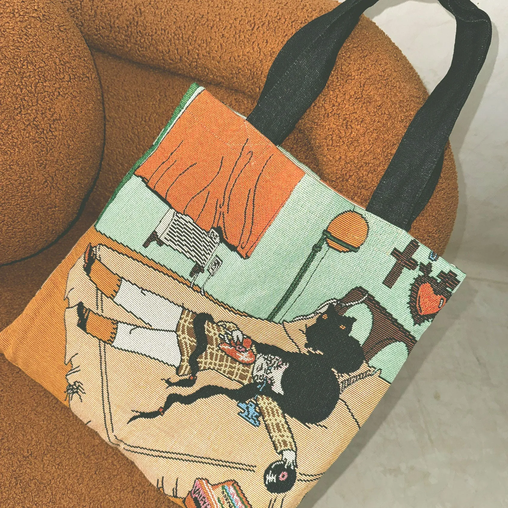 The Blues Woven Tote sold by Valfre product image thumbnail 4