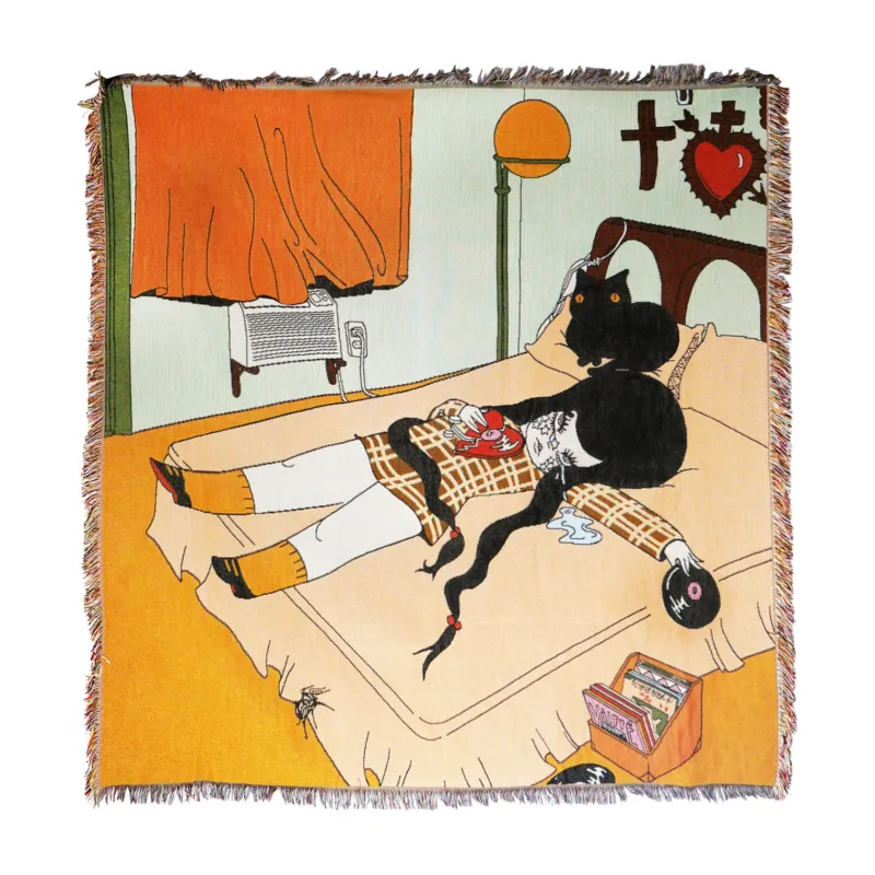 The Blues Woven Blanket made by Valfre