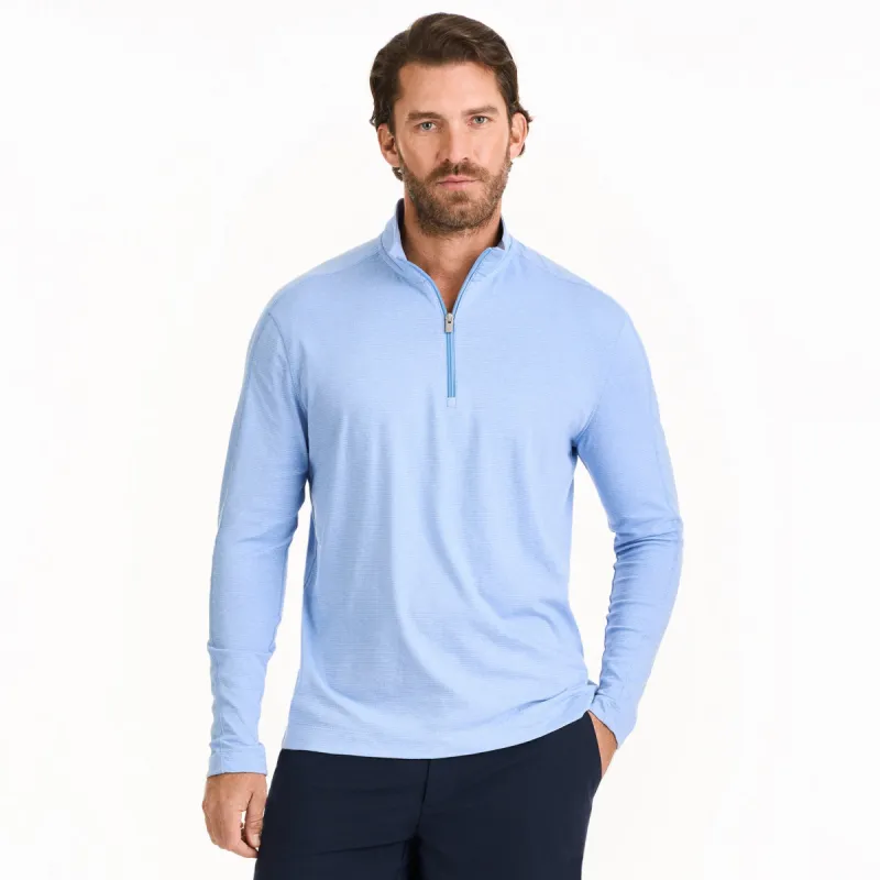 Essential Two-Tone Quarter Zip Pullover - Regular Fit sold by Van Heusen