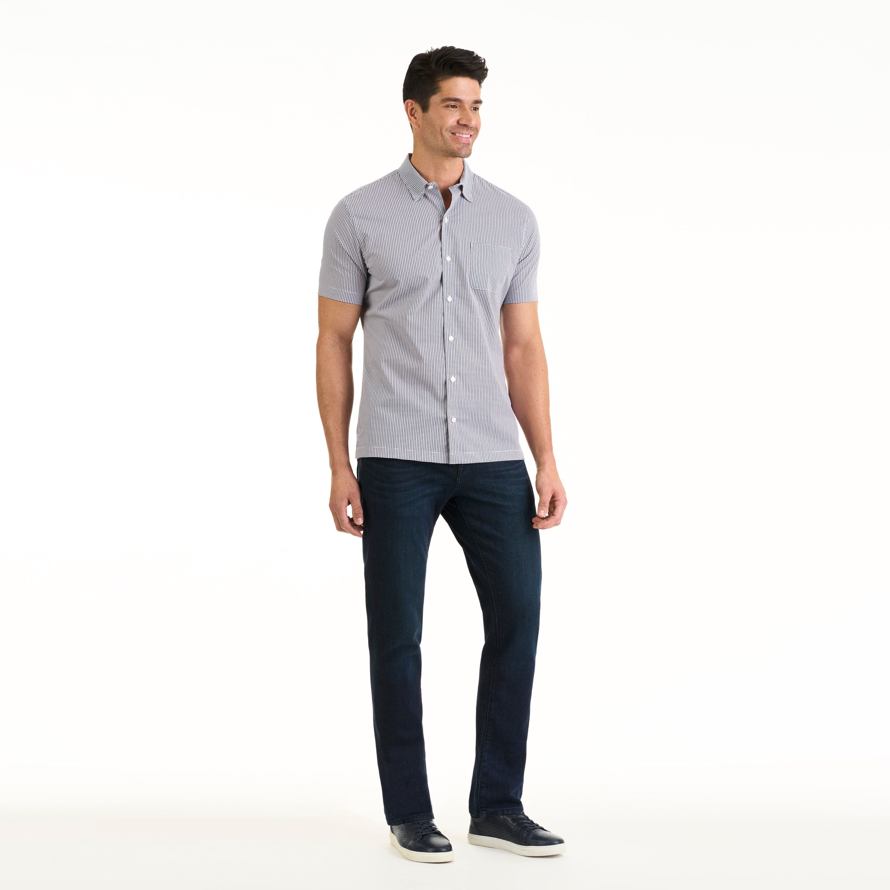 Weekend Short Sleeve Shirt Woven Micro Print - Regular Fit sold by Van Heusen product image thumbnail 2
