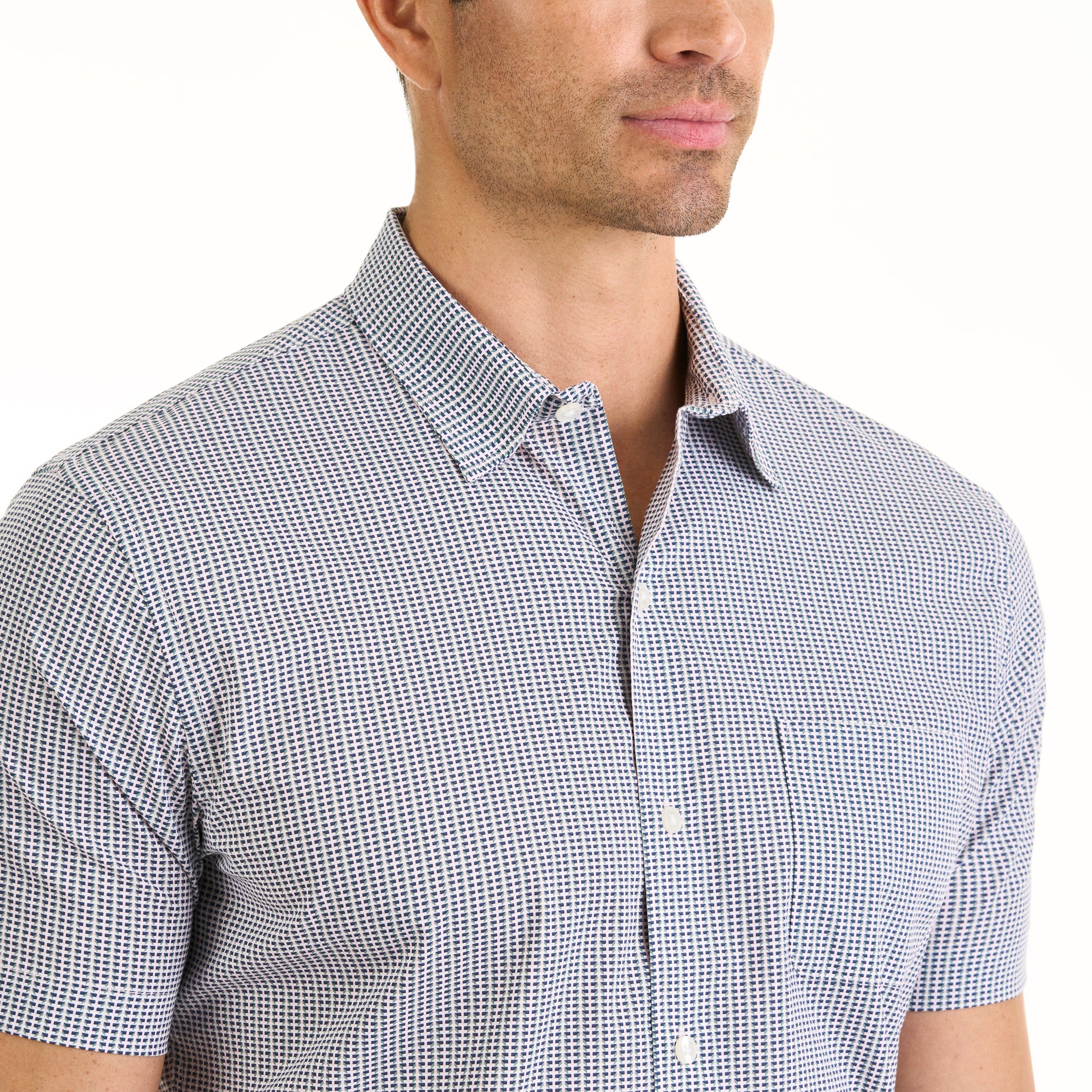 Weekend Short Sleeve Shirt Woven Micro Print - Regular Fit sold by Van Heusen product image thumbnail 3