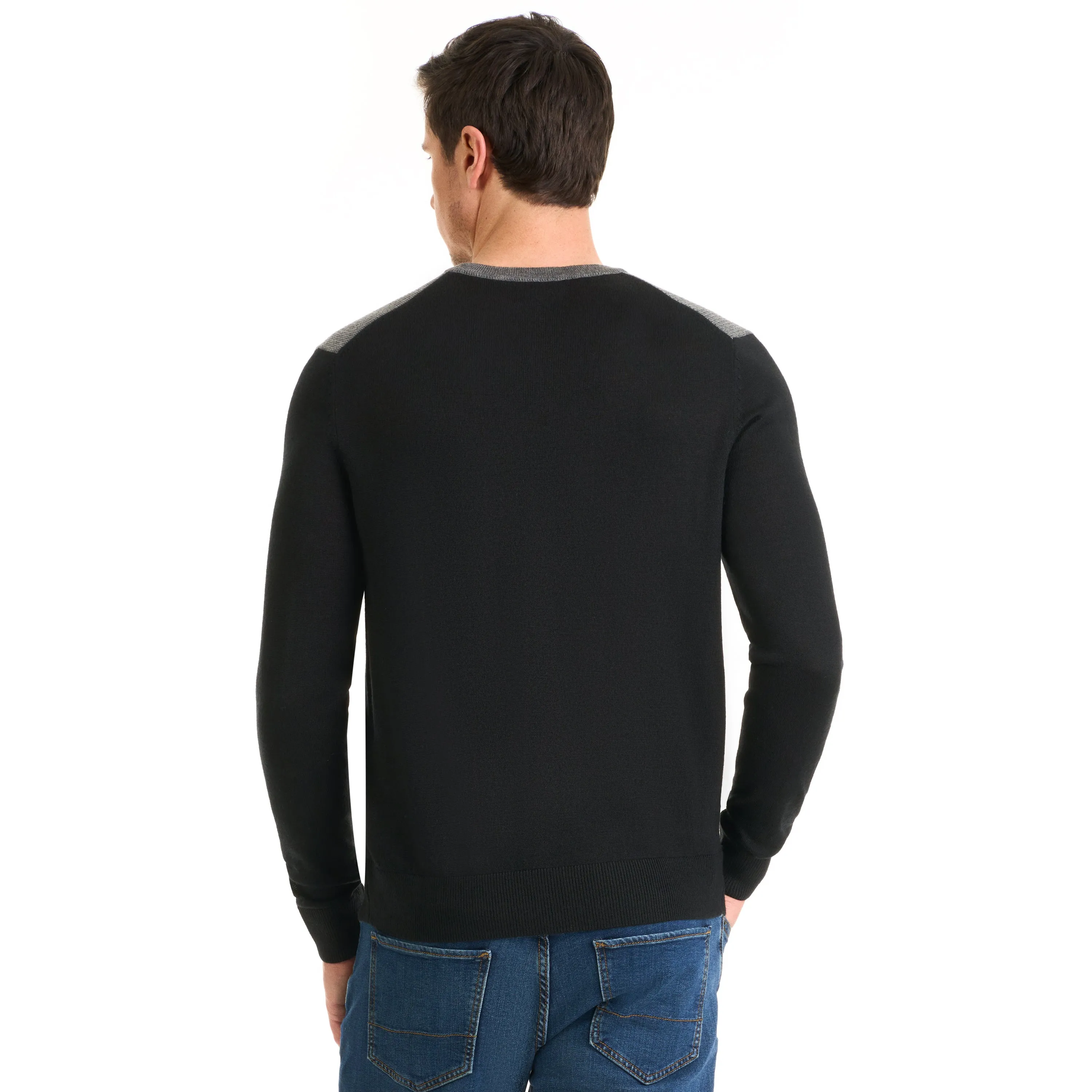 Essential Merino Stitch Color Blocked Sweater - Regular Fit sold by Van Heusen product image thumbnail 4