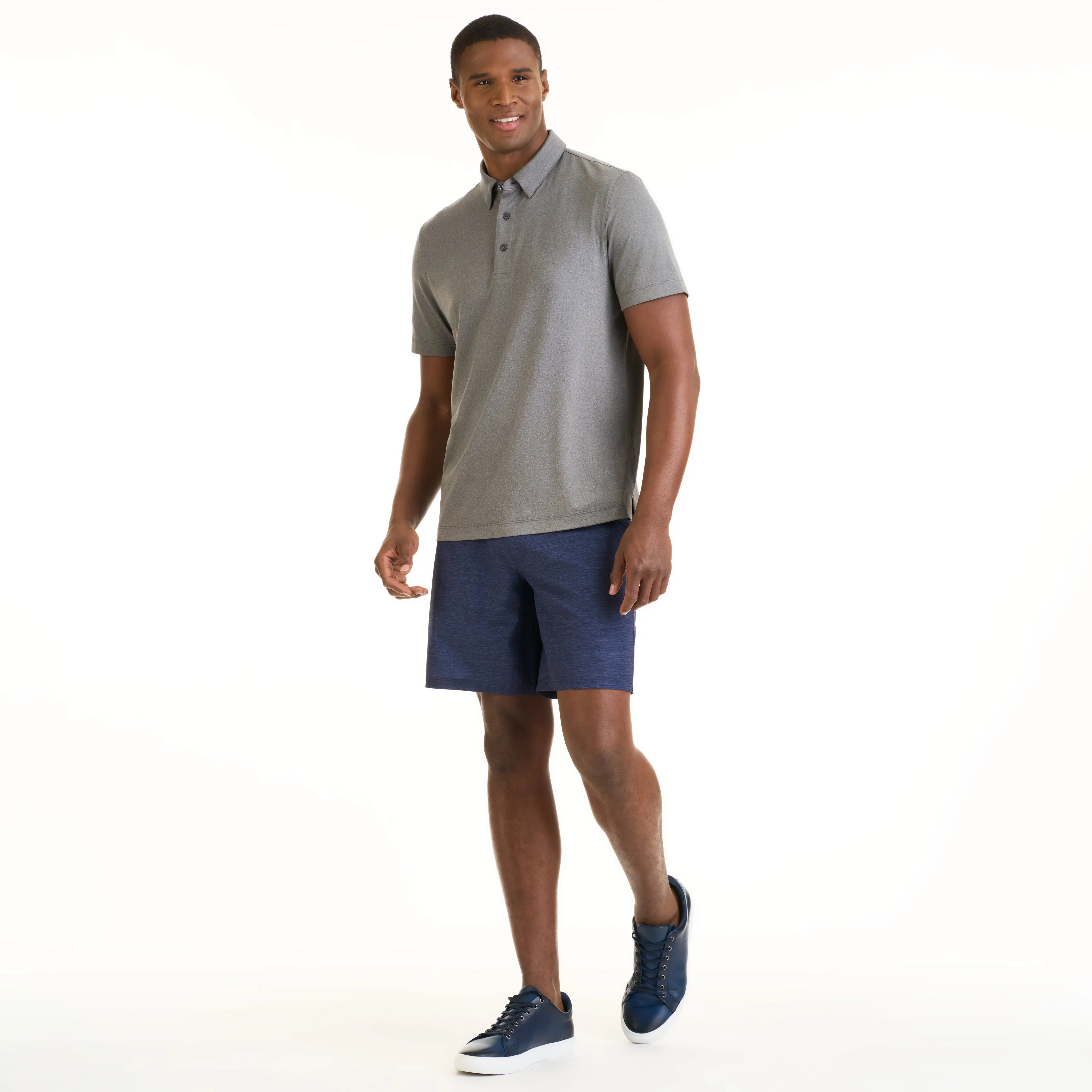 Performance Heather Hybrid Polo sold by Van Heusen product image thumbnail 2