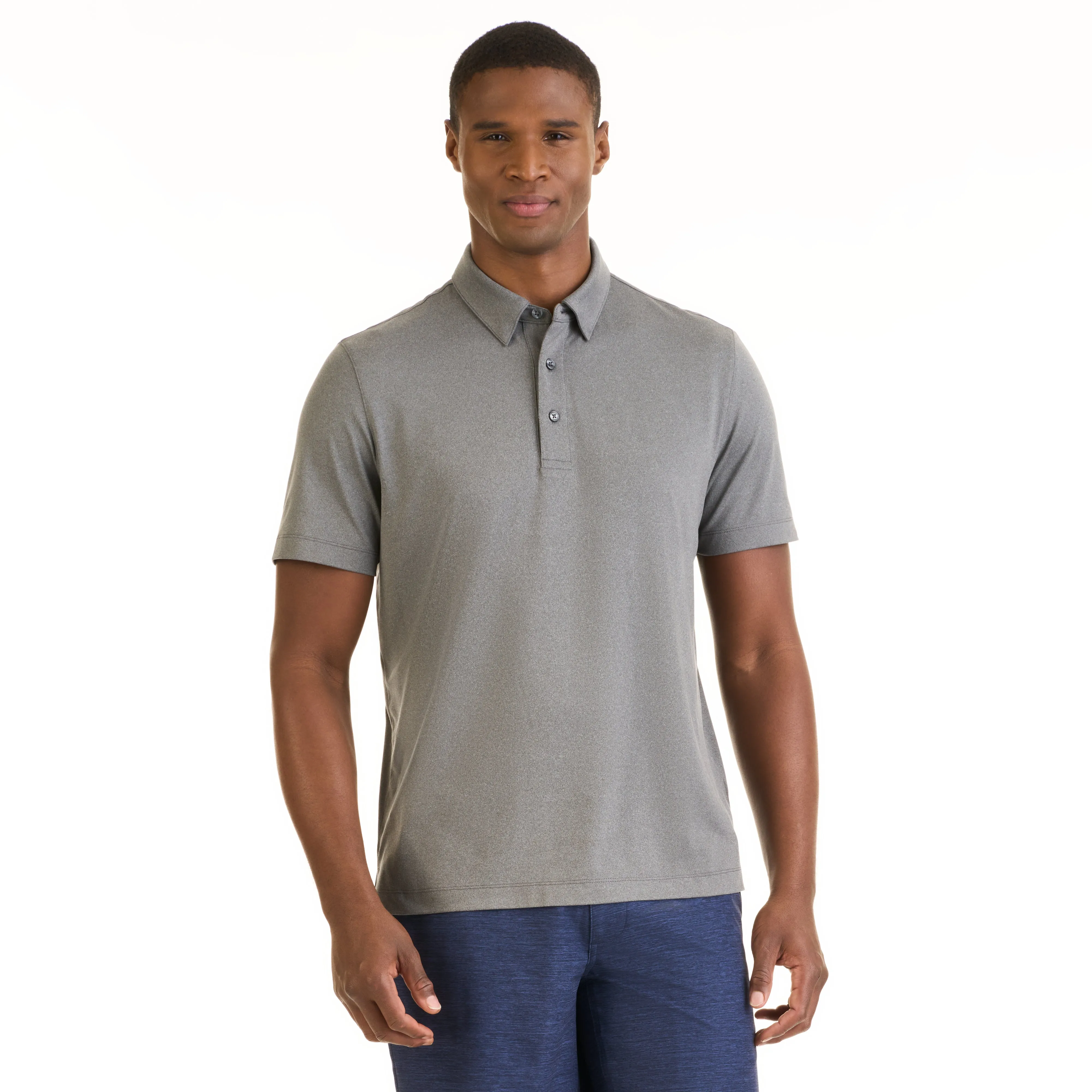 Performance Heather Hybrid Polo sold by Van Heusen