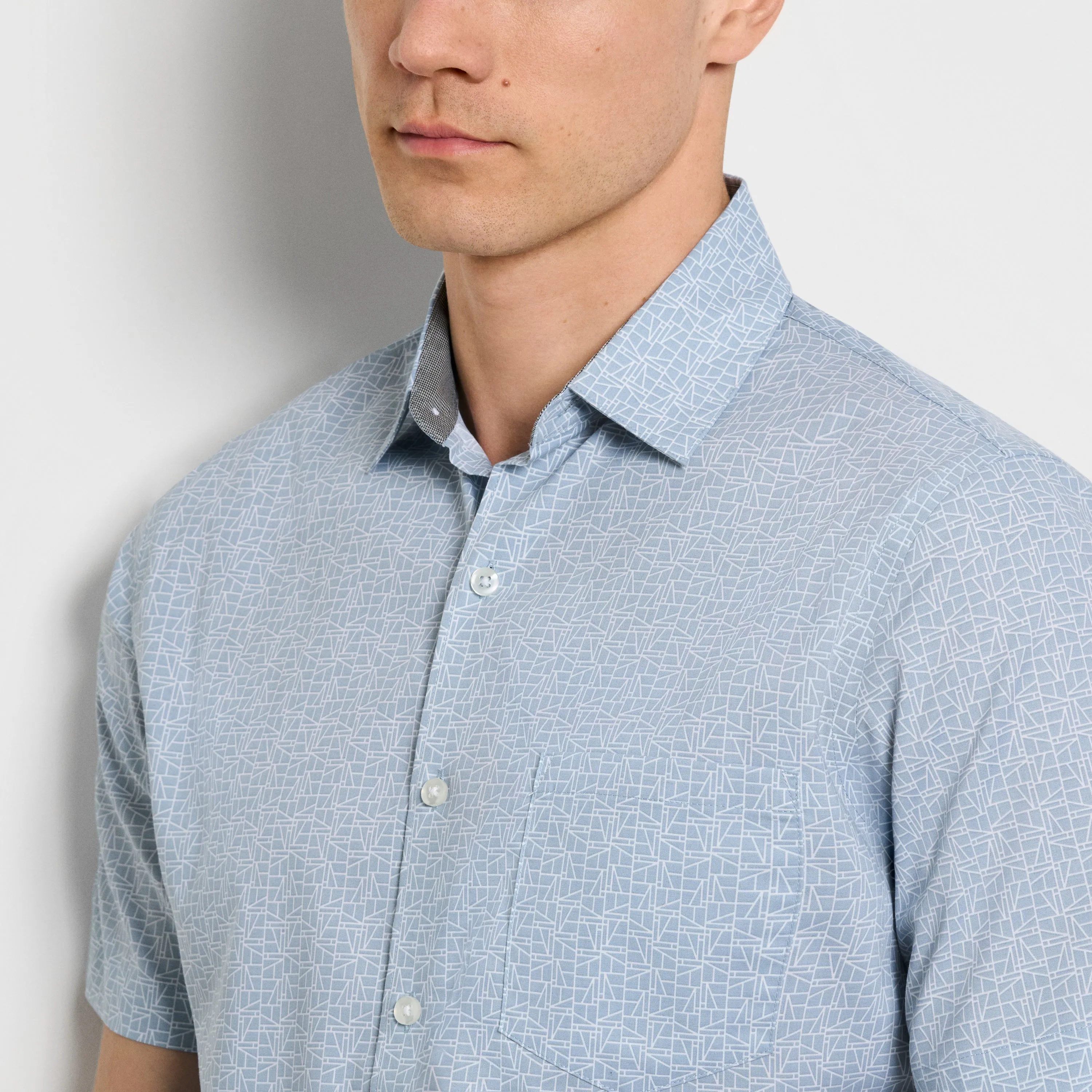 Folsen Short Sleeve Stain Shield Shirt Graph Print - Slim Fit sold by Van Heusen product image thumbnail 3