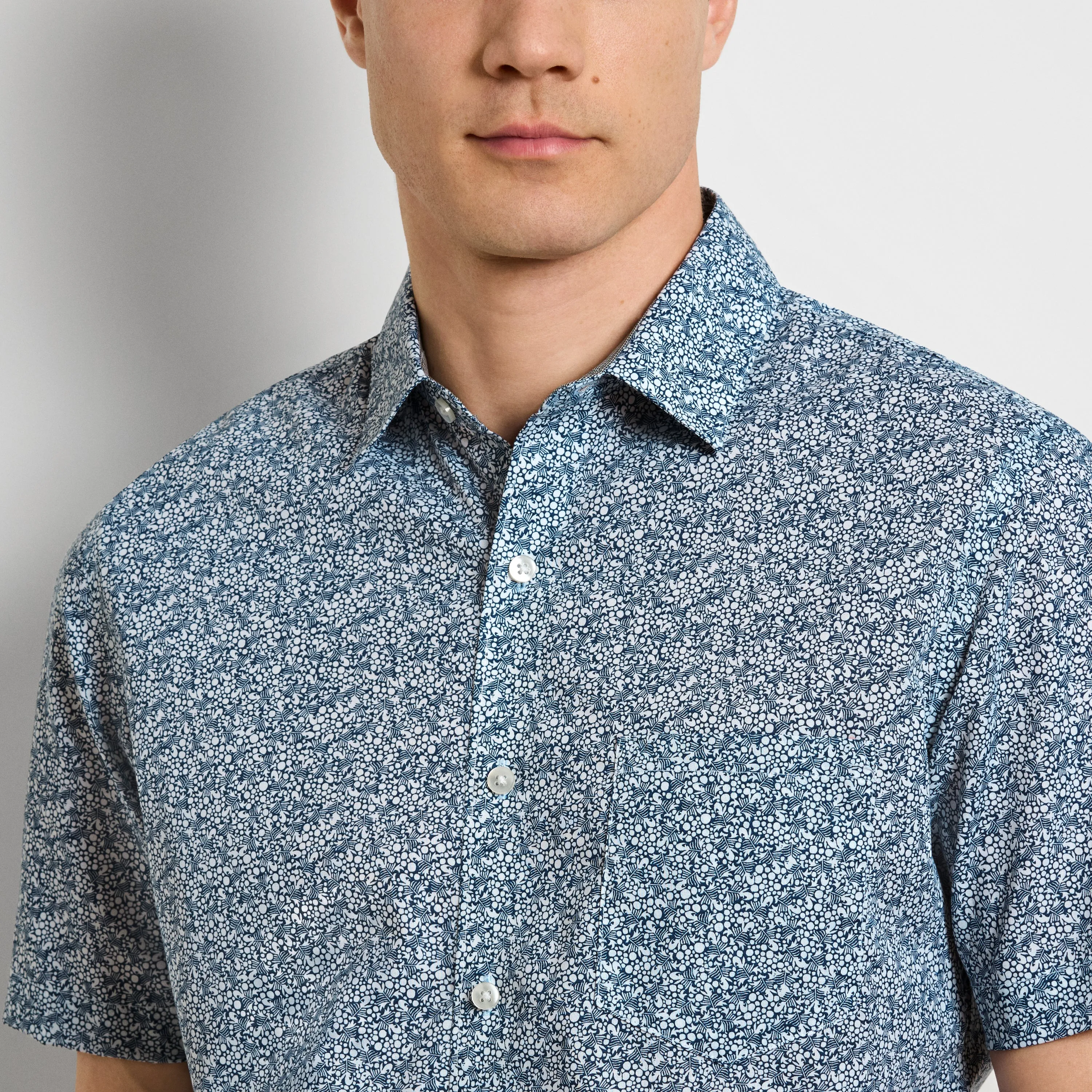 Folsen Short Sleeve Stain Shield Shirt Abstract Print - Slim Fit sold by Van Heusen product image thumbnail 3