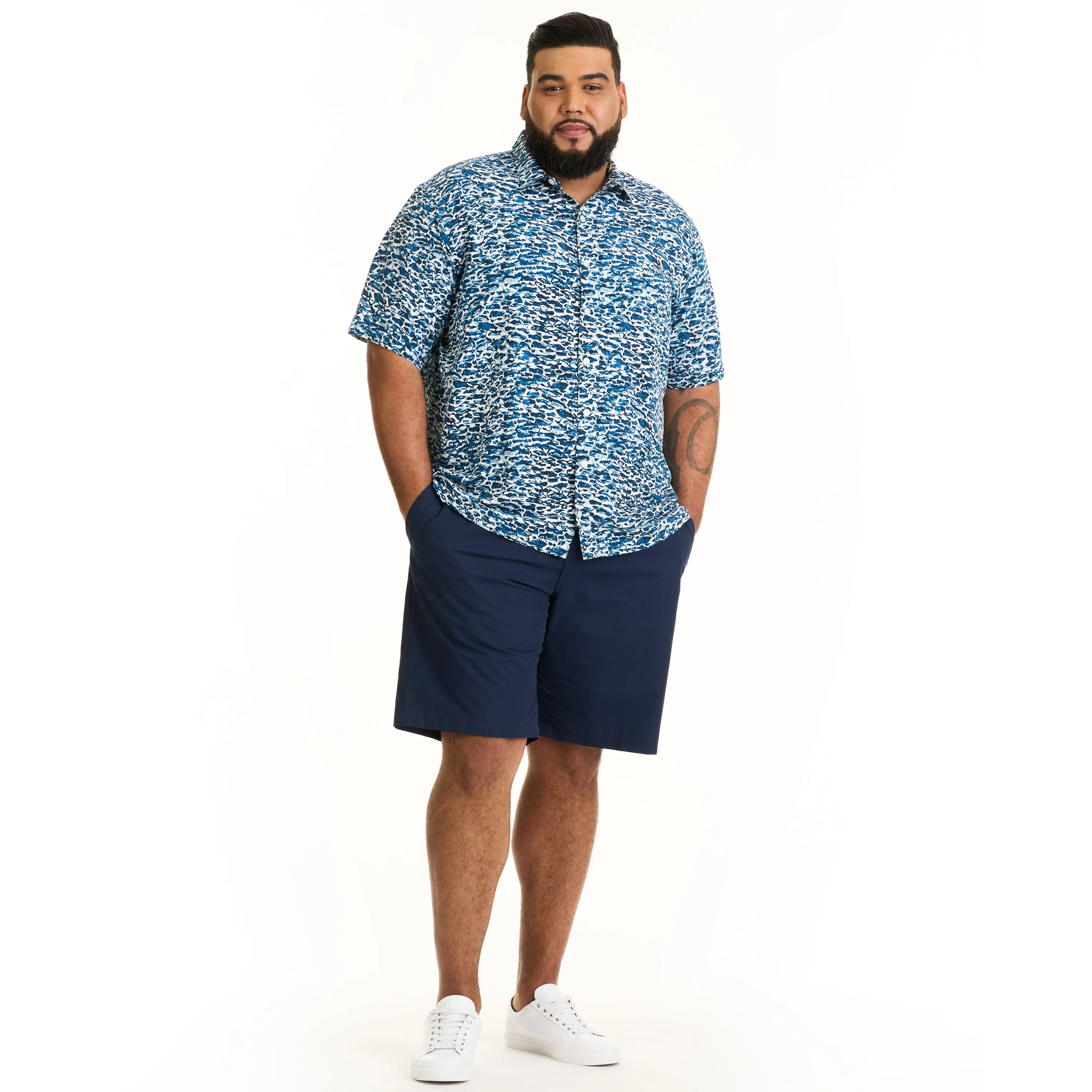 Weekend Camp Waves Woven Print Short Sleeve Shirt - Big & Tall sold by Van Heusen product image thumbnail 2