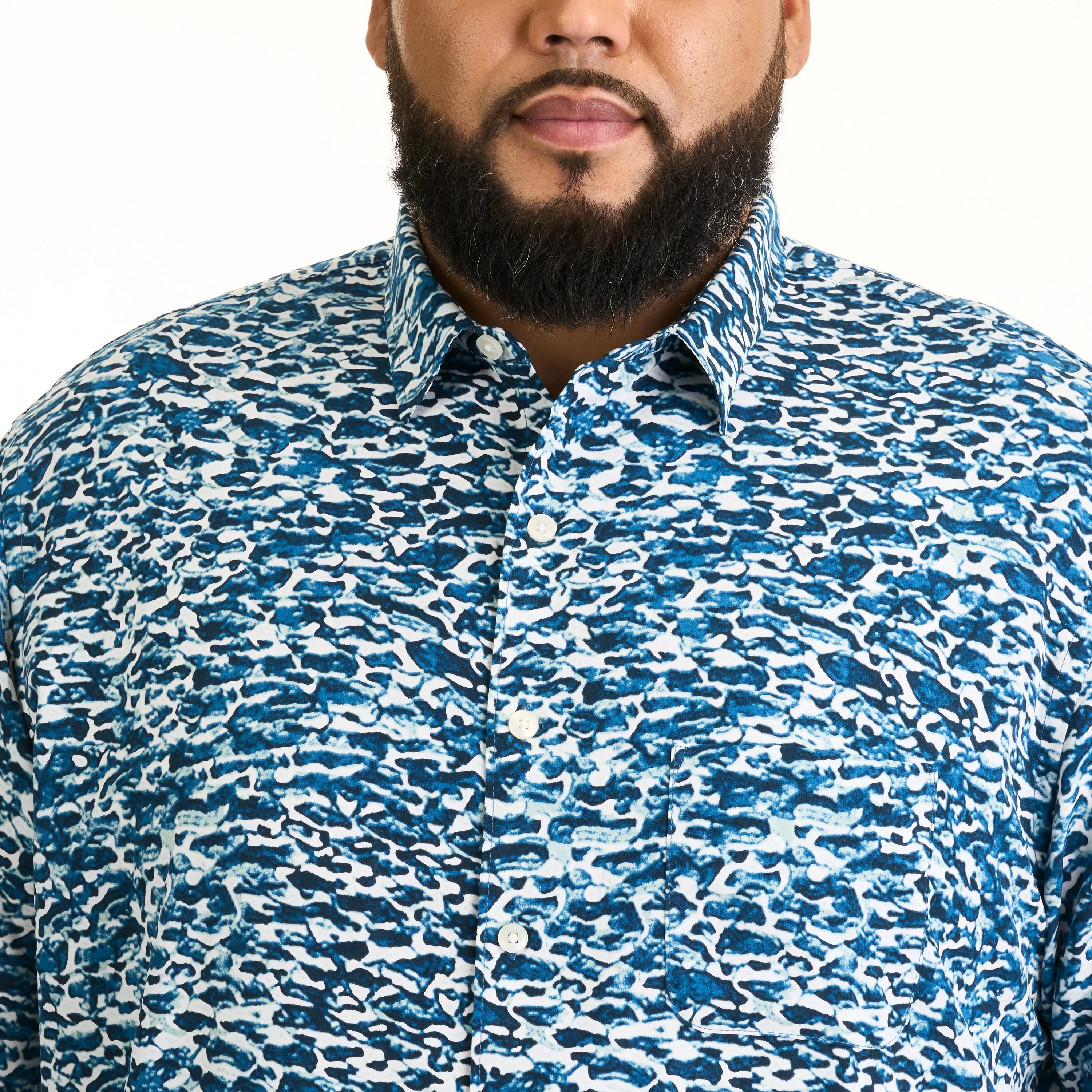 Weekend Camp Waves Woven Print Short Sleeve Shirt - Big & Tall sold by Van Heusen product image thumbnail 3