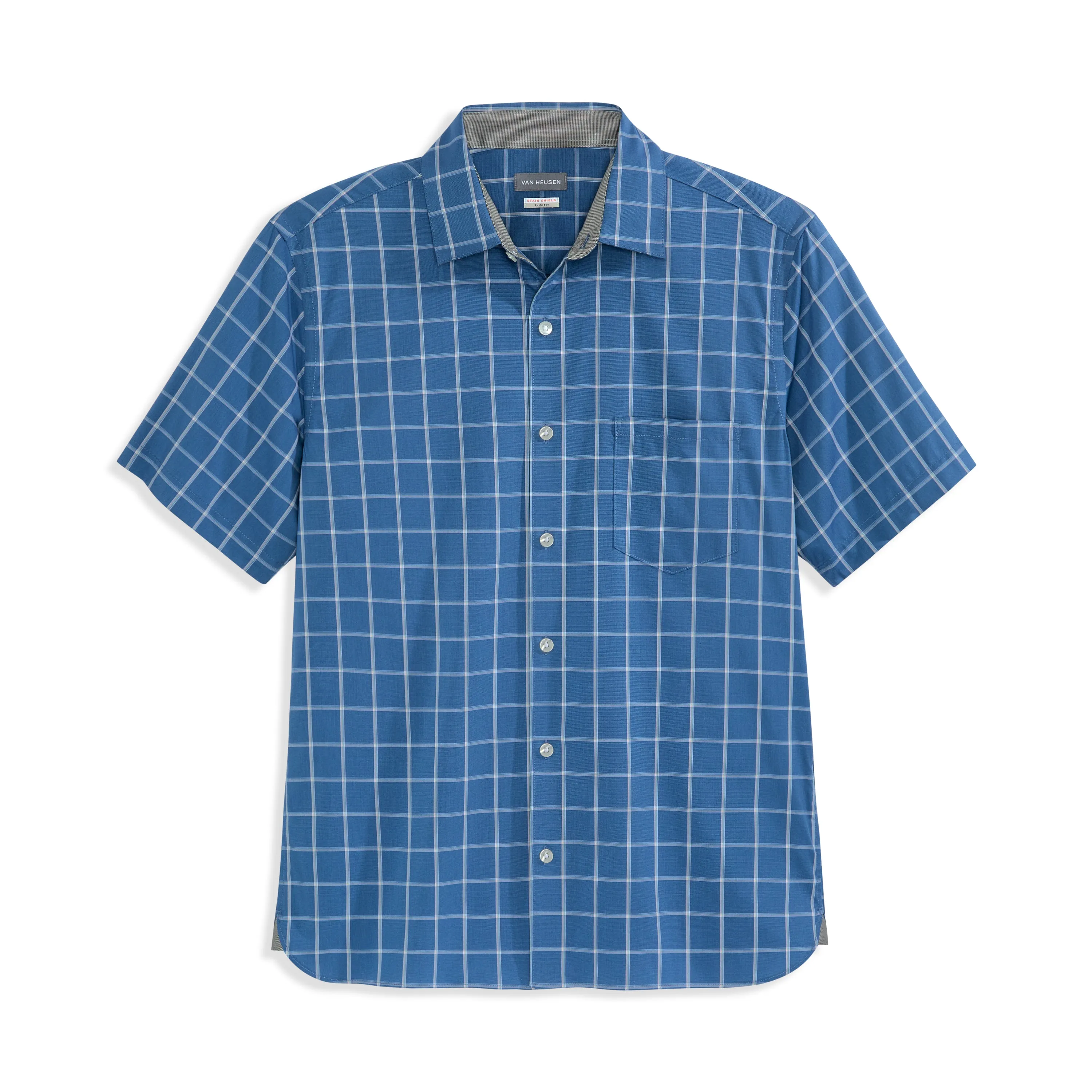 Folsen Short Sleeve Stain Shield Print Grid - Big & Tall sold by Van Heusen product image thumbnail 5
