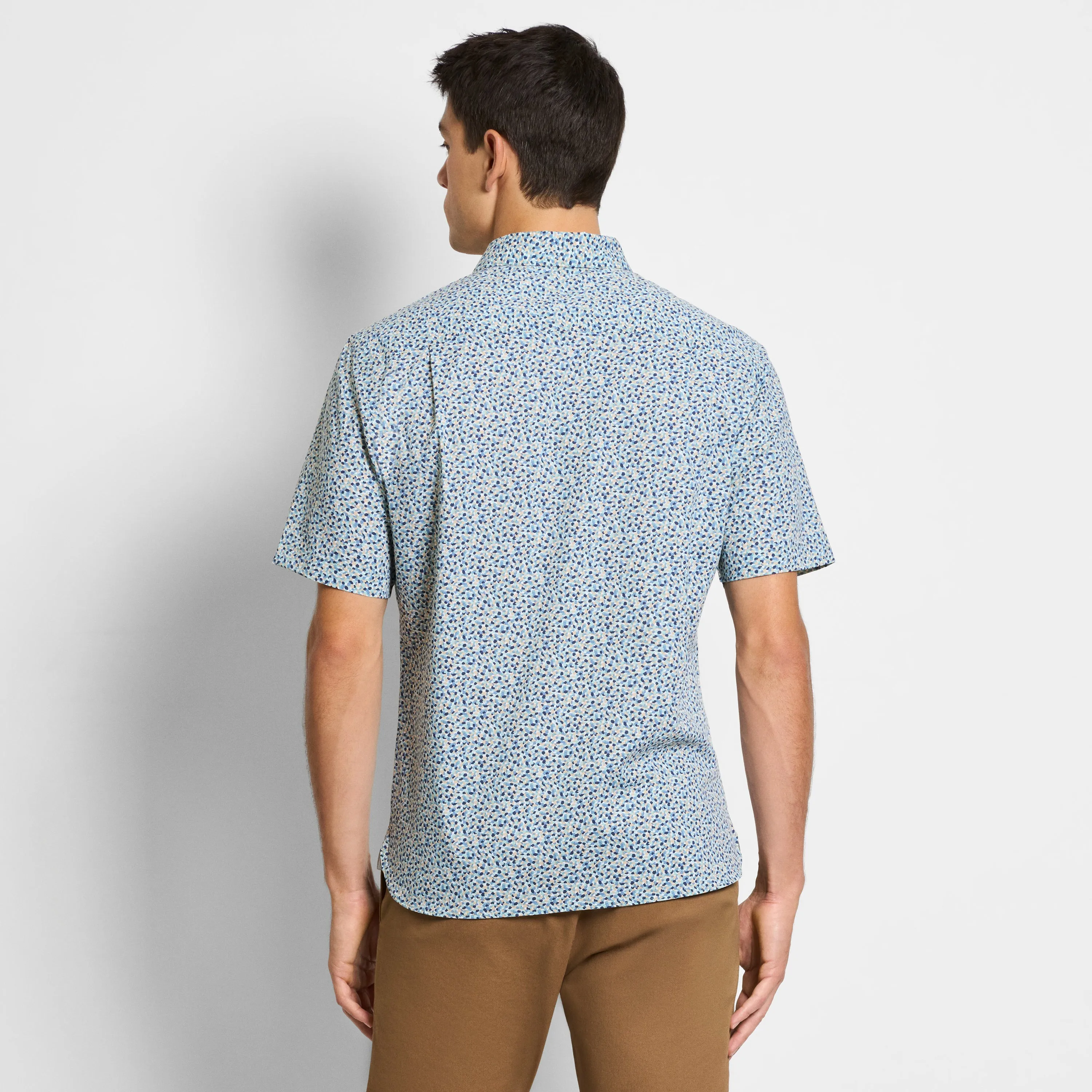 Folsen Short Sleeve Stain Shield Painterly Print - Slim Fit sold by Van Heusen product image thumbnail 5