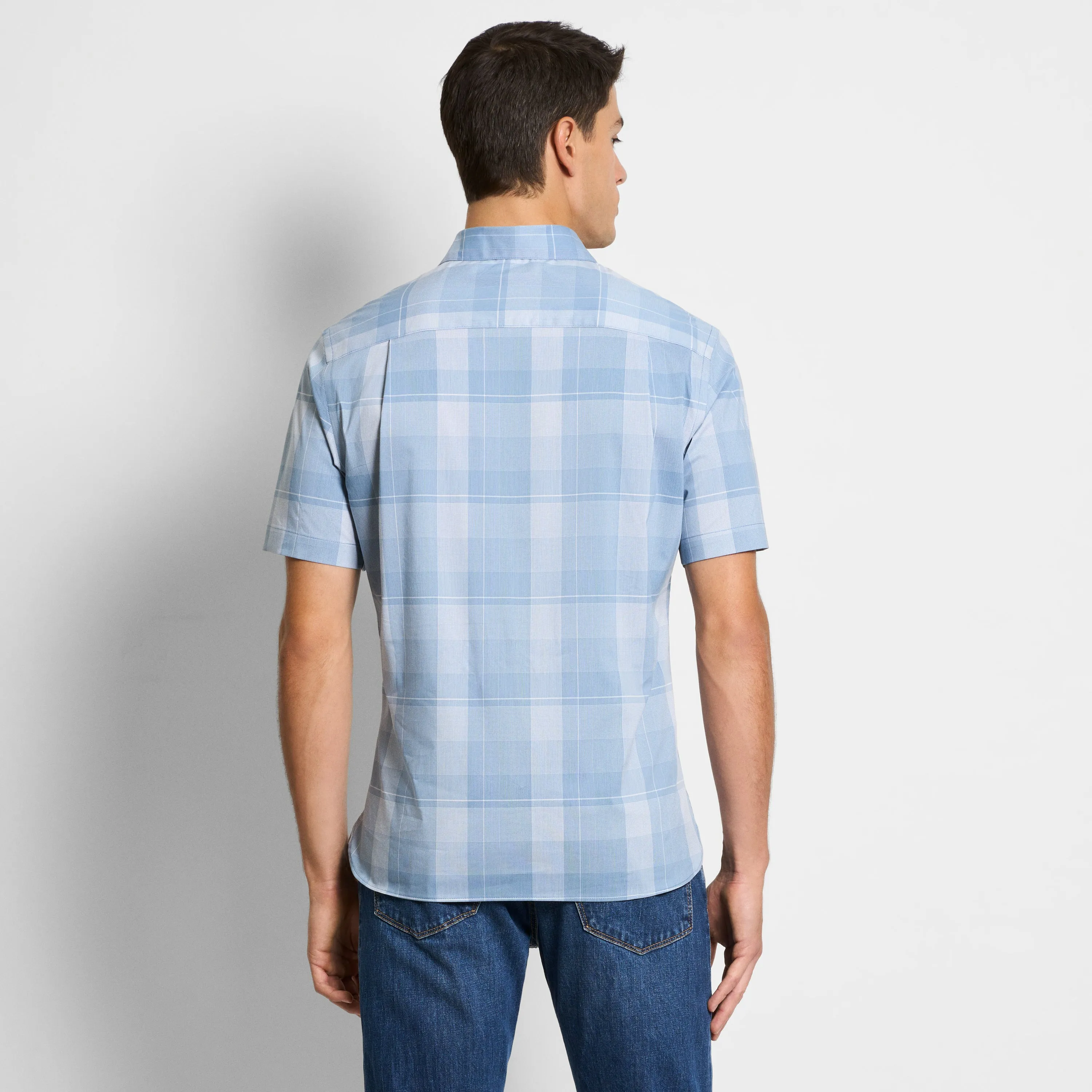 Folsen Short Sleeve Stain Shield Large Plaid - Slim Fit sold by Van Heusen product image thumbnail 5