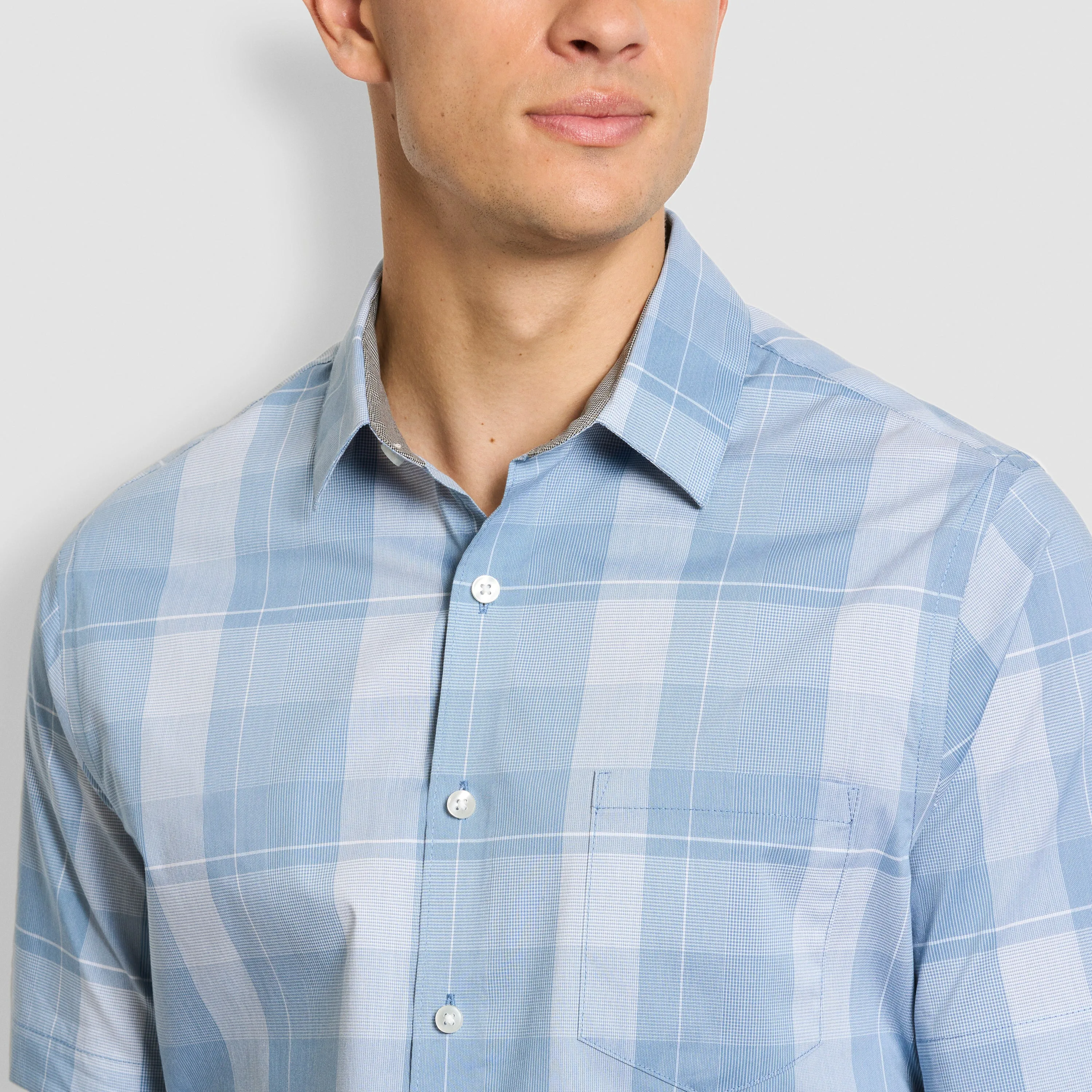 Folsen Short Sleeve Stain Shield Large Plaid - Slim Fit sold by Van Heusen product image thumbnail 3