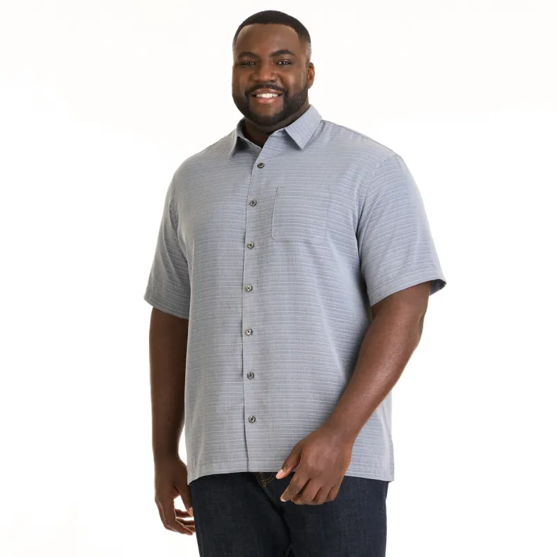 Weekend Cross Dye Texture Plaid Short Sleeve Shirt - Big & Tall sold by Van Heusen
