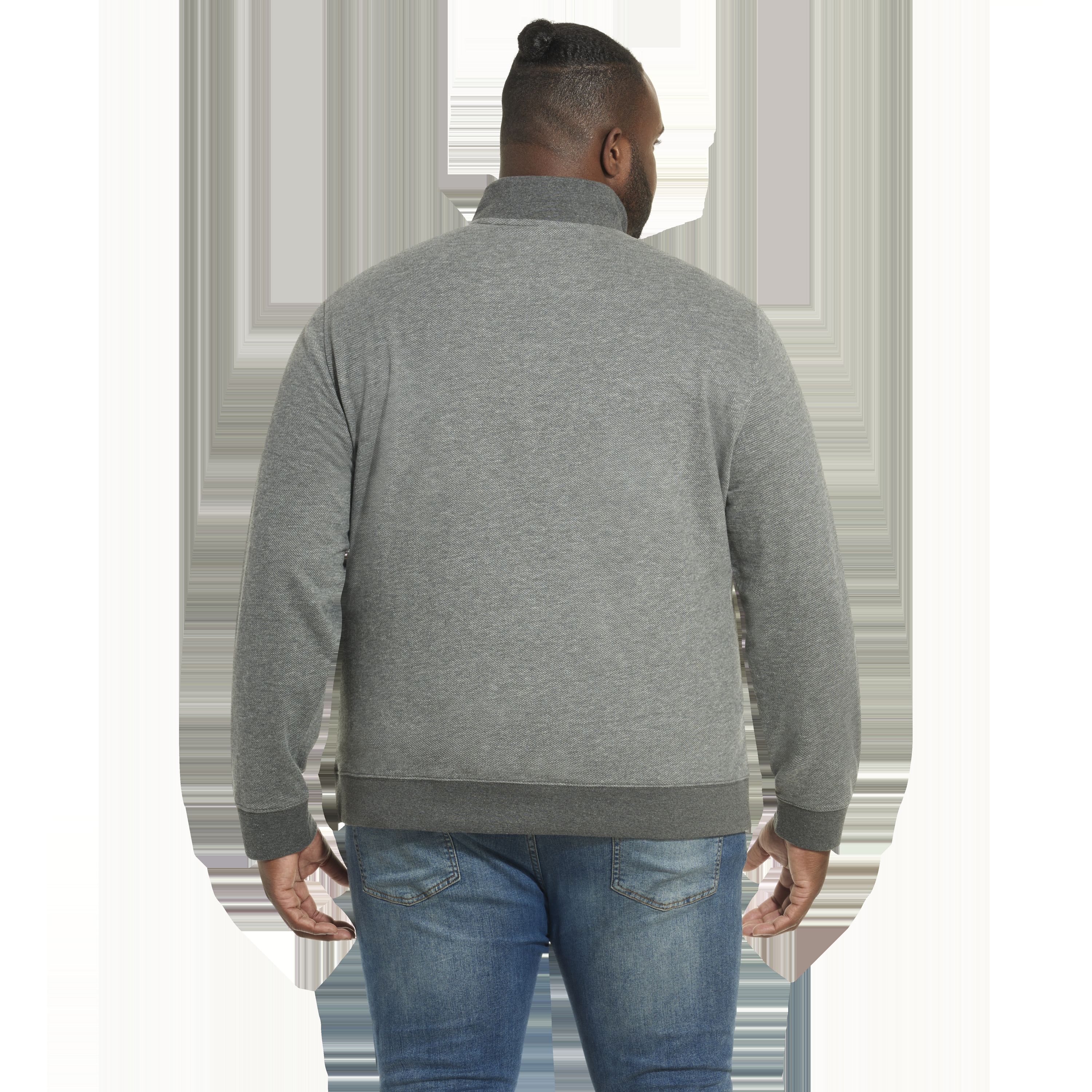 Weekend Twill Quarter Zip Sweater Fleece Regular Fit - Big & Tall sold by Van Heusen product image thumbnail 3