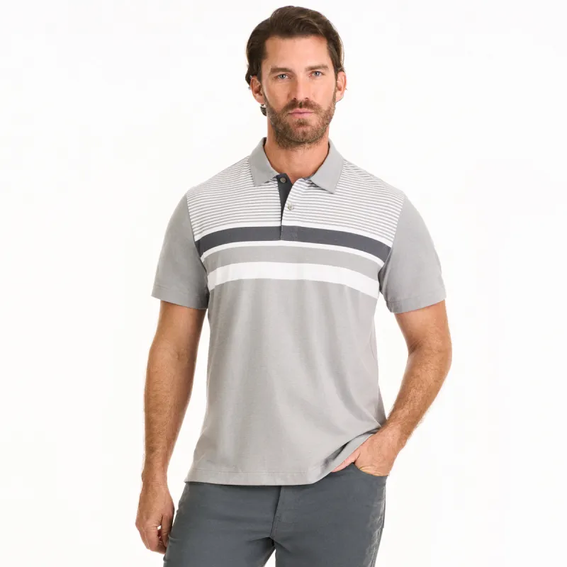 Essential Multi Stripe Cotton Jersey Short Sleeve Polo sold by Van Heusen