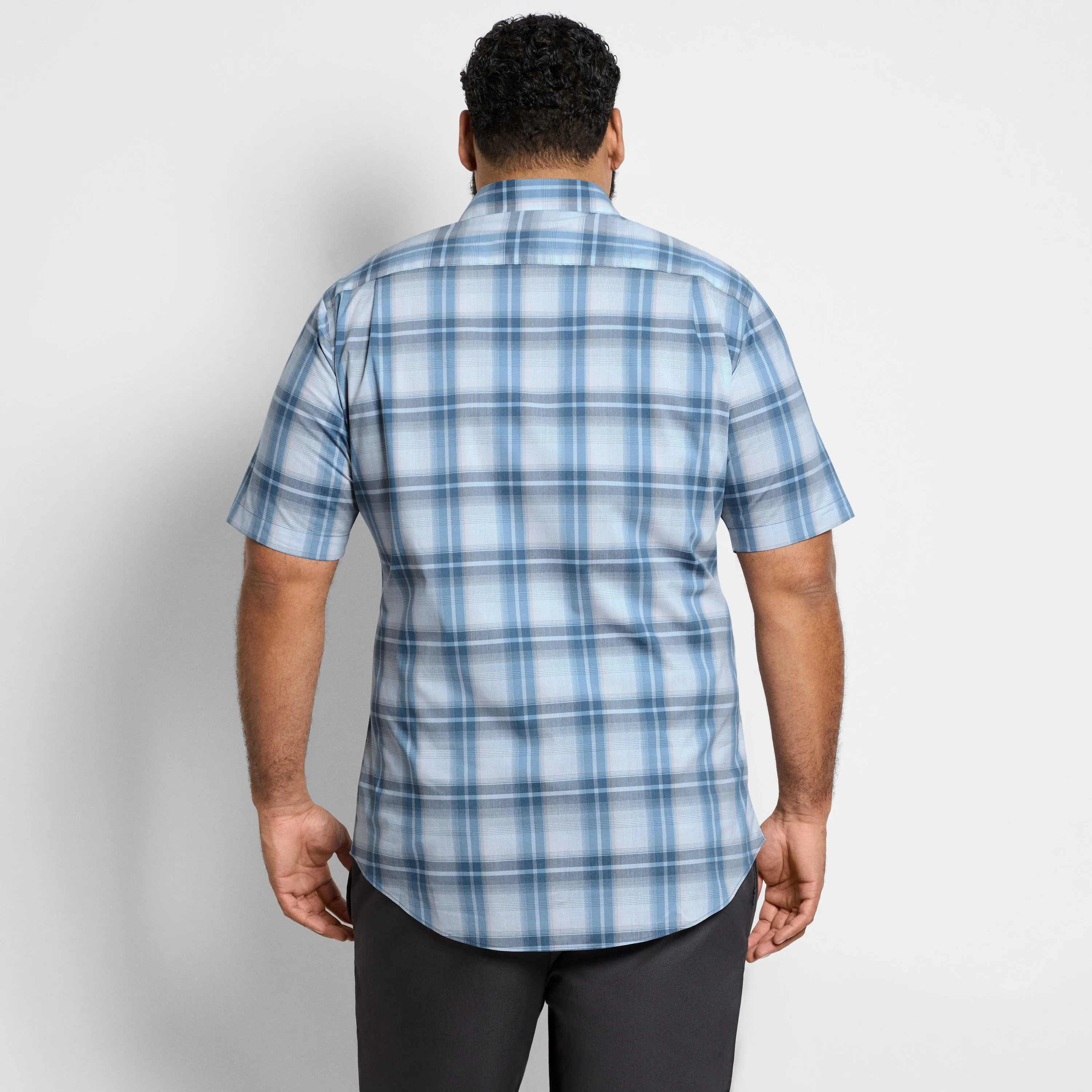 Folsen Short Sleeve Stain Shield Large Plaid - Big & Tall sold by Van Heusen product image thumbnail 4