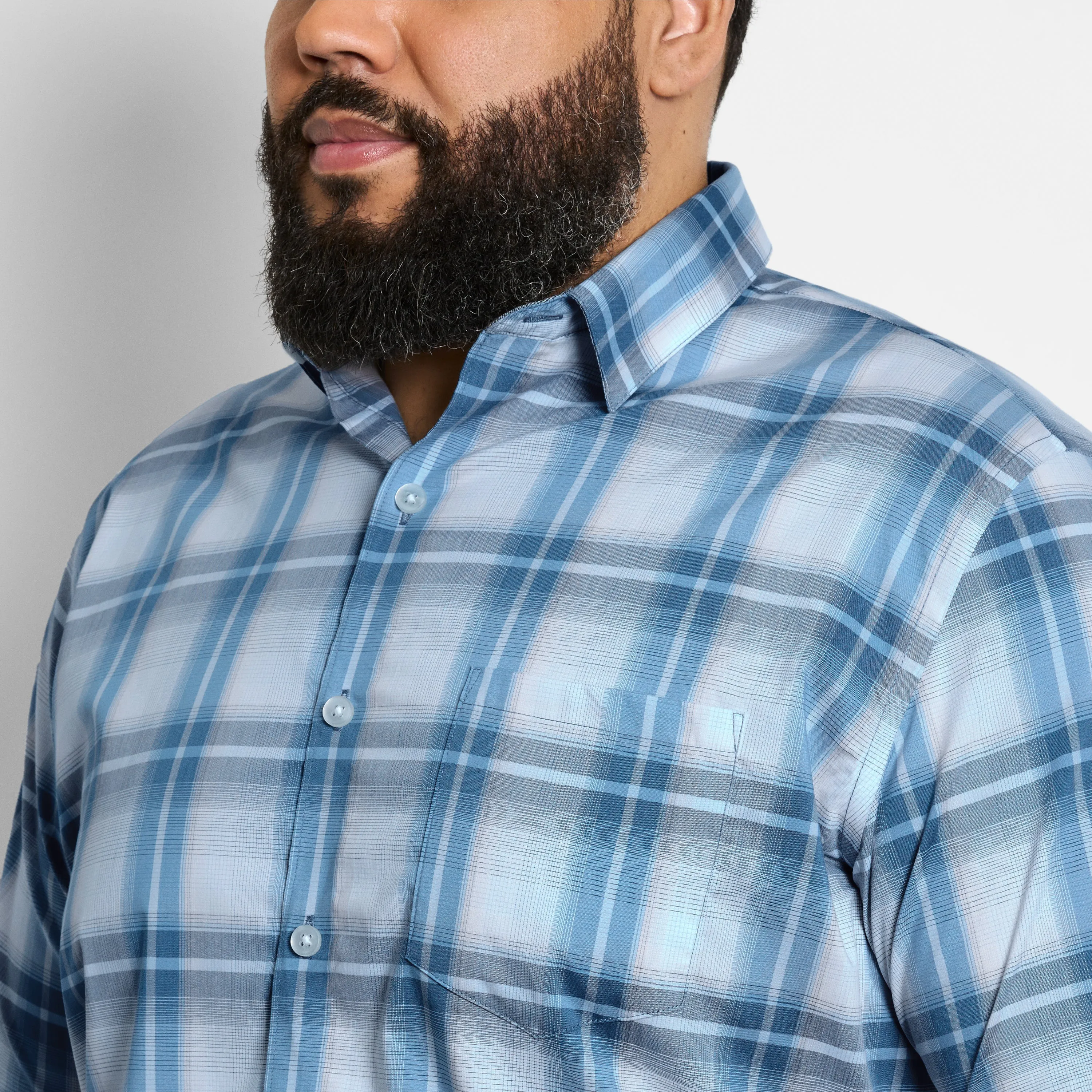 Folsen Short Sleeve Stain Shield Large Plaid - Big & Tall sold by Van Heusen product image thumbnail 3