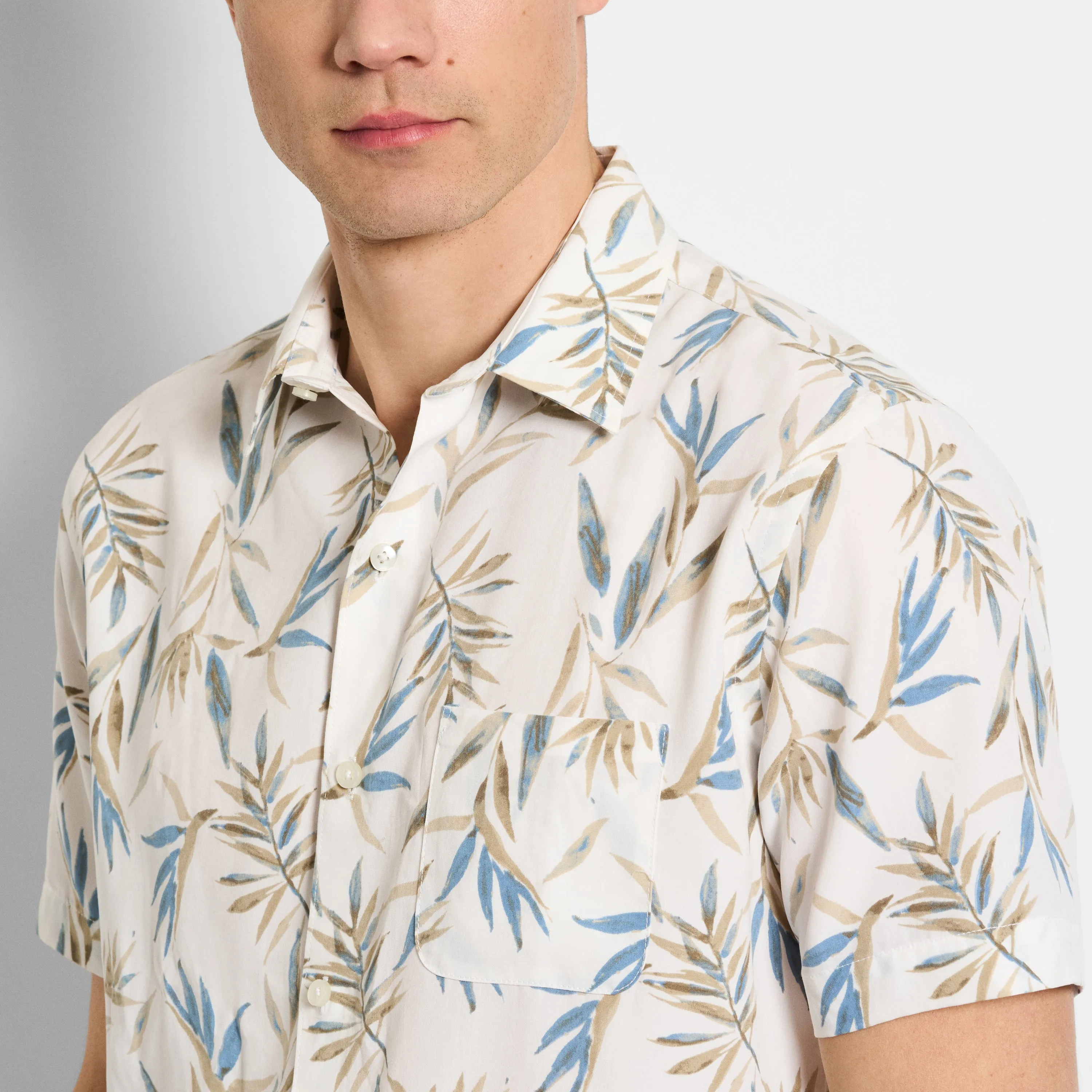 Weekend Short Sleeve Camp Foliage Print Shirt - Regular Fit sold by Van Heusen product image thumbnail 3