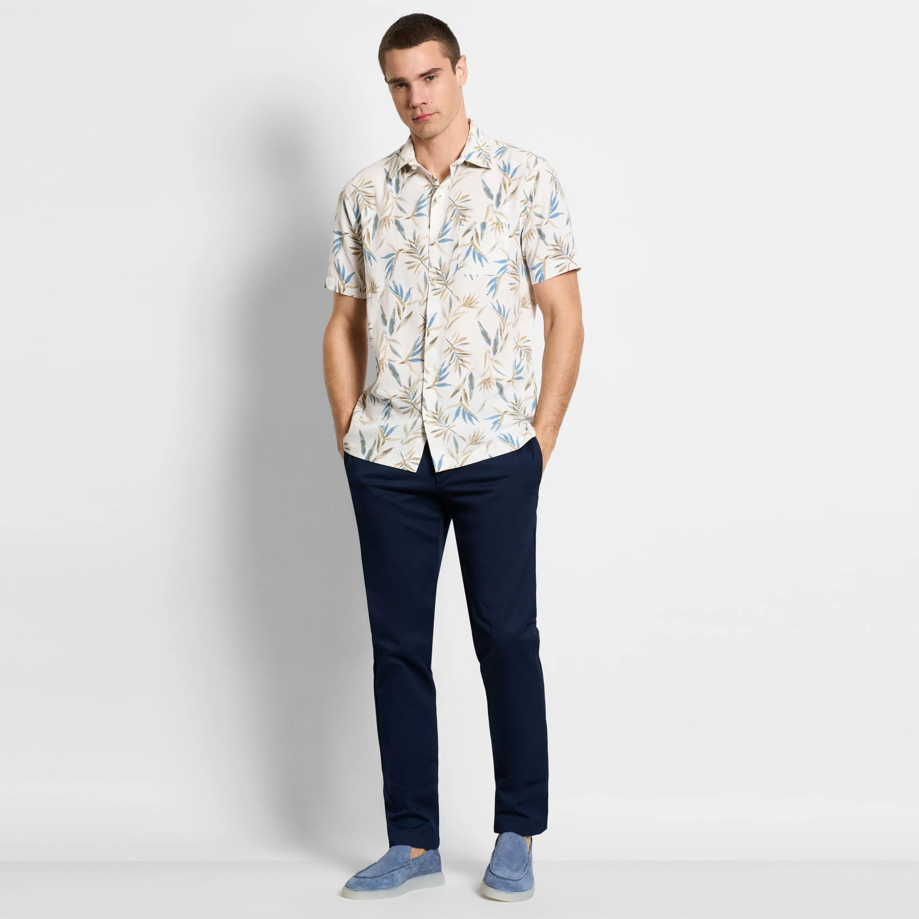 Weekend Short Sleeve Camp Foliage Print Shirt - Regular Fit sold by Van Heusen product image thumbnail 2