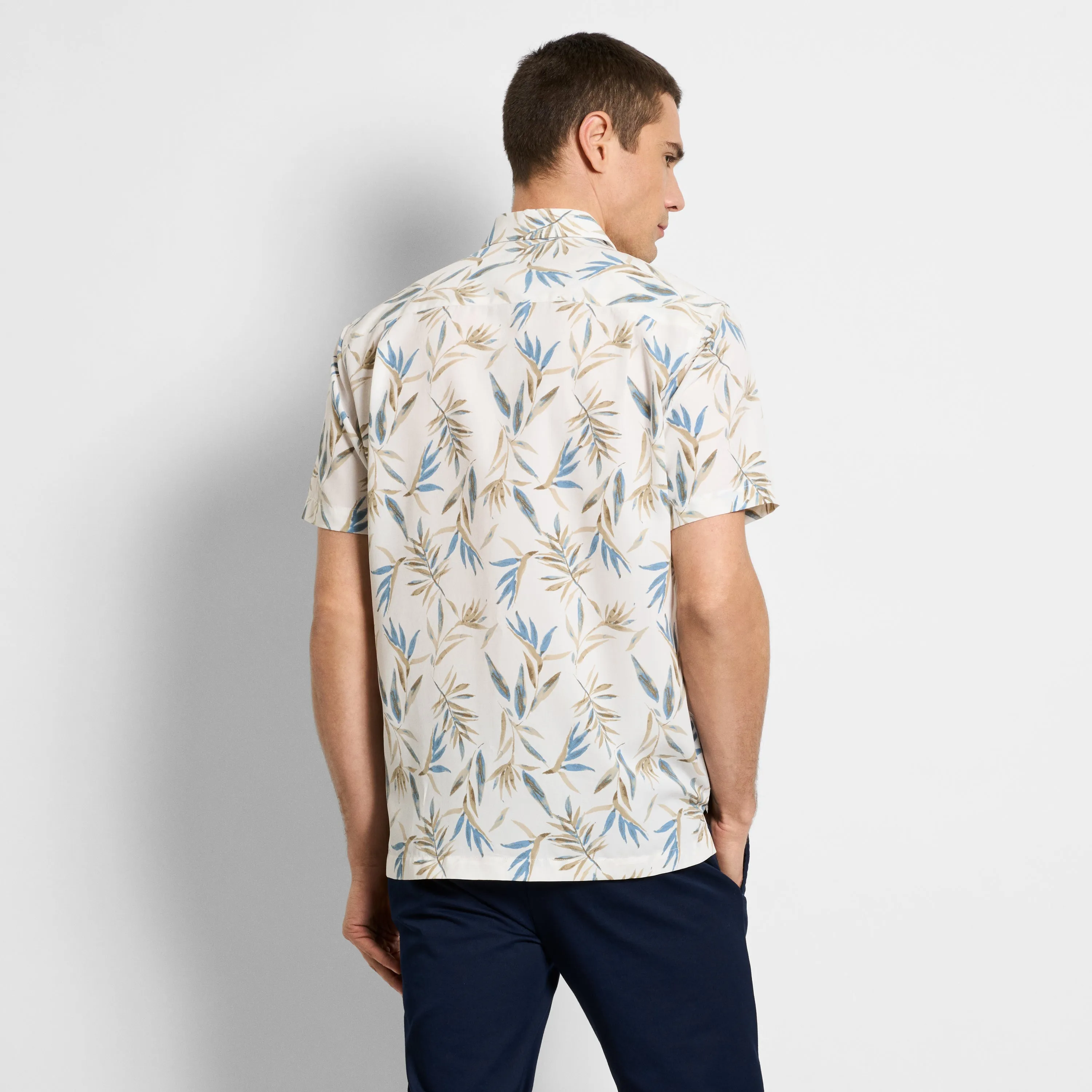 Weekend Short Sleeve Camp Foliage Print Shirt - Regular Fit sold by Van Heusen product image thumbnail 5