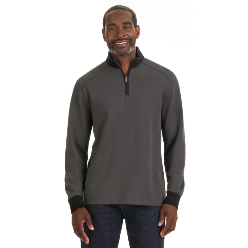 Essential Stain Shield Pique Quarter Zip Pullover – Regular Fit sold by Van Heusen
