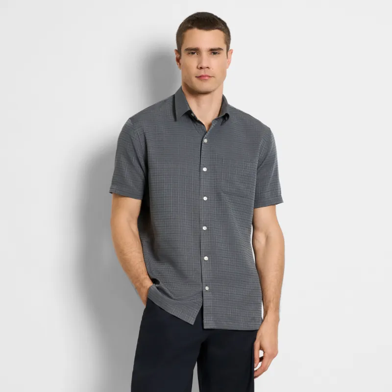 Weekend Short Sleeve Solid Camp Shirt - Regular Fit sold by Van Heusen