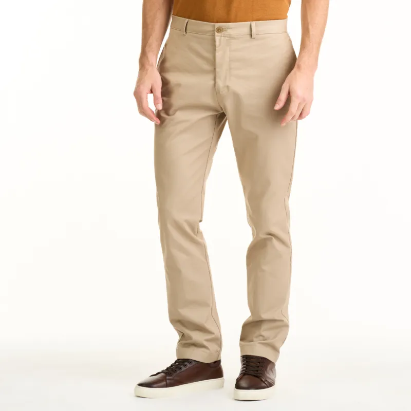 Essential Wrinkle Free Flat Front Straight Leg Pant - Crockery sold by Van Heusen