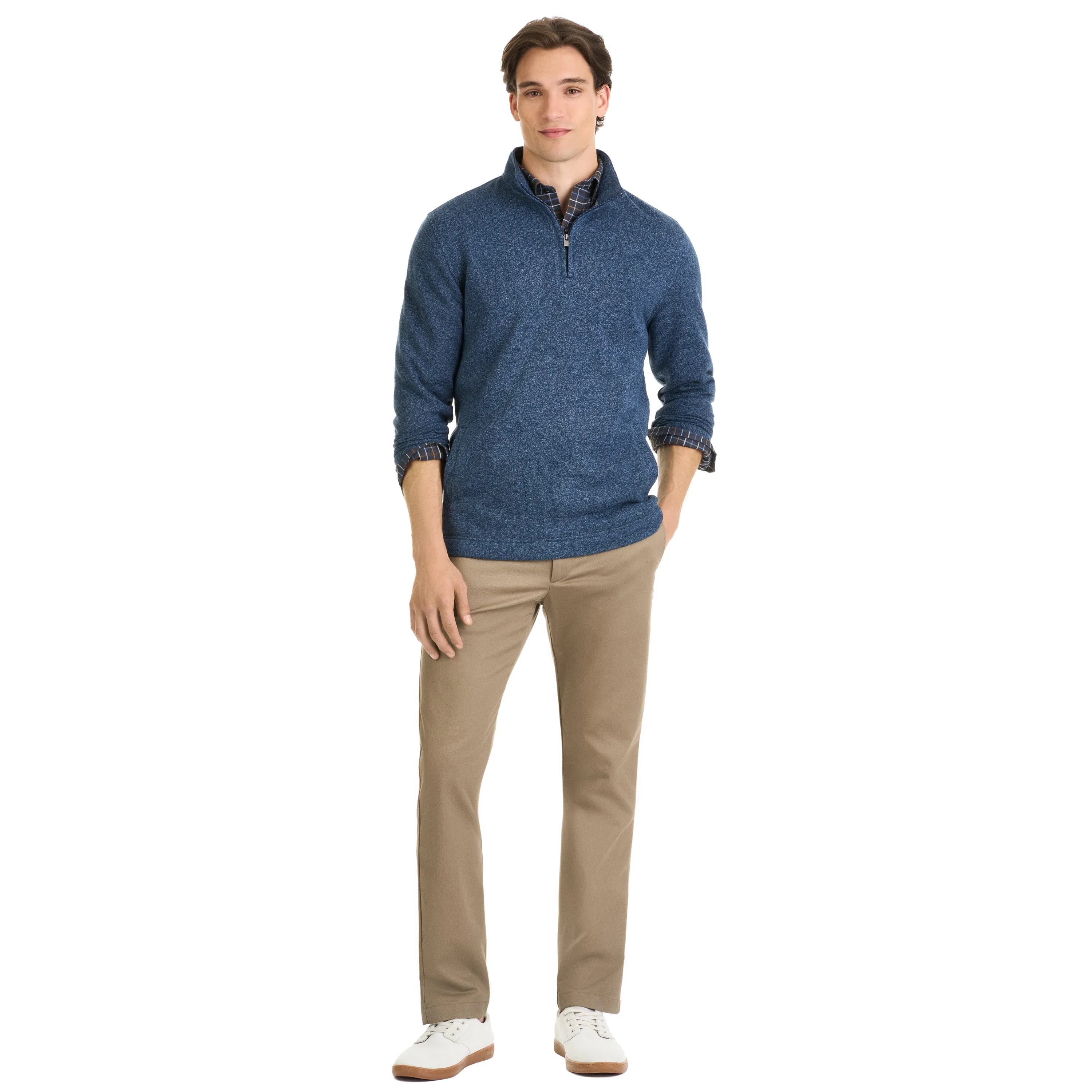 Essential Sweater Fleece Quarter Zip Pullover – Regular Fit sold by Van Heusen product image thumbnail 2