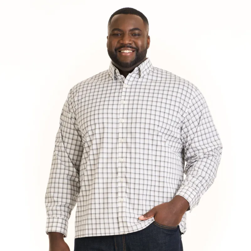 Essential Stain Shield Plaid Long Sleeve Shirt Regular Fit - Big & Tall sold by Van Heusen
