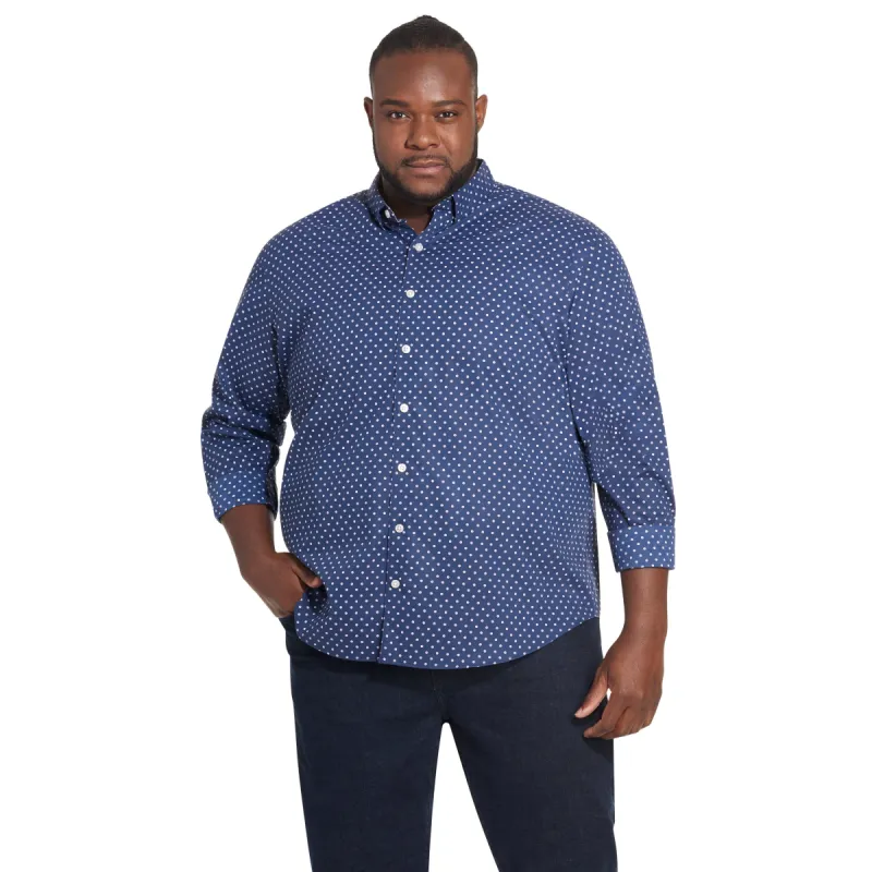 Essential Stain Shield Printed Long Sleeve Shirt Regular Fit - Big & Tall sold by Van Heusen