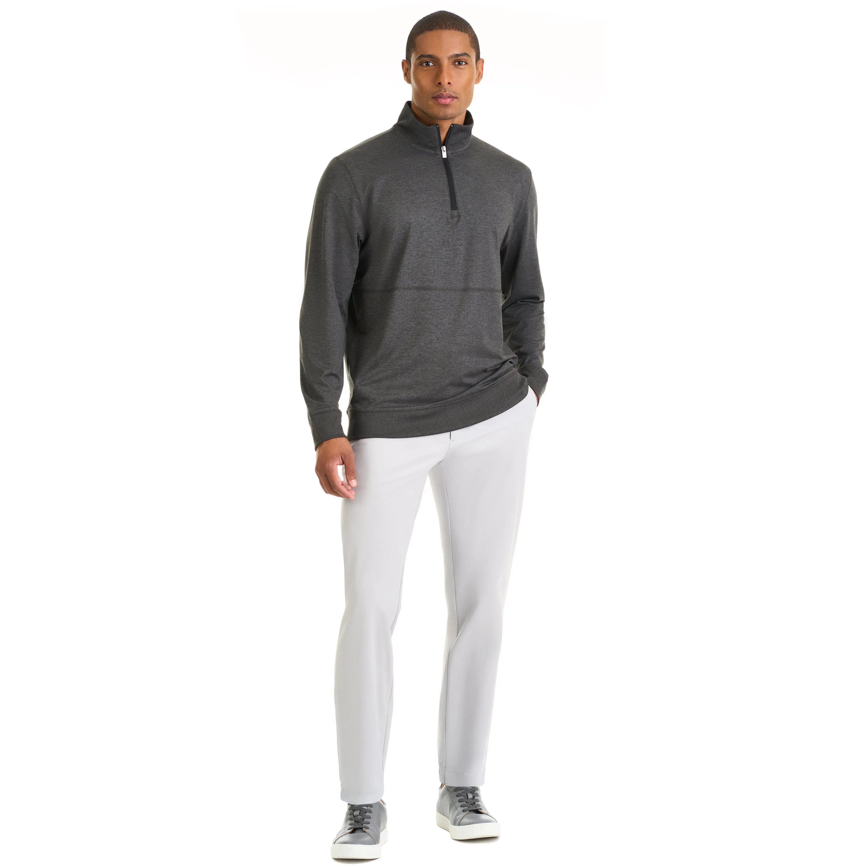 Performance Marled Quarter Zip Pullover – Regular Fit sold by Van Heusen product image thumbnail 2
