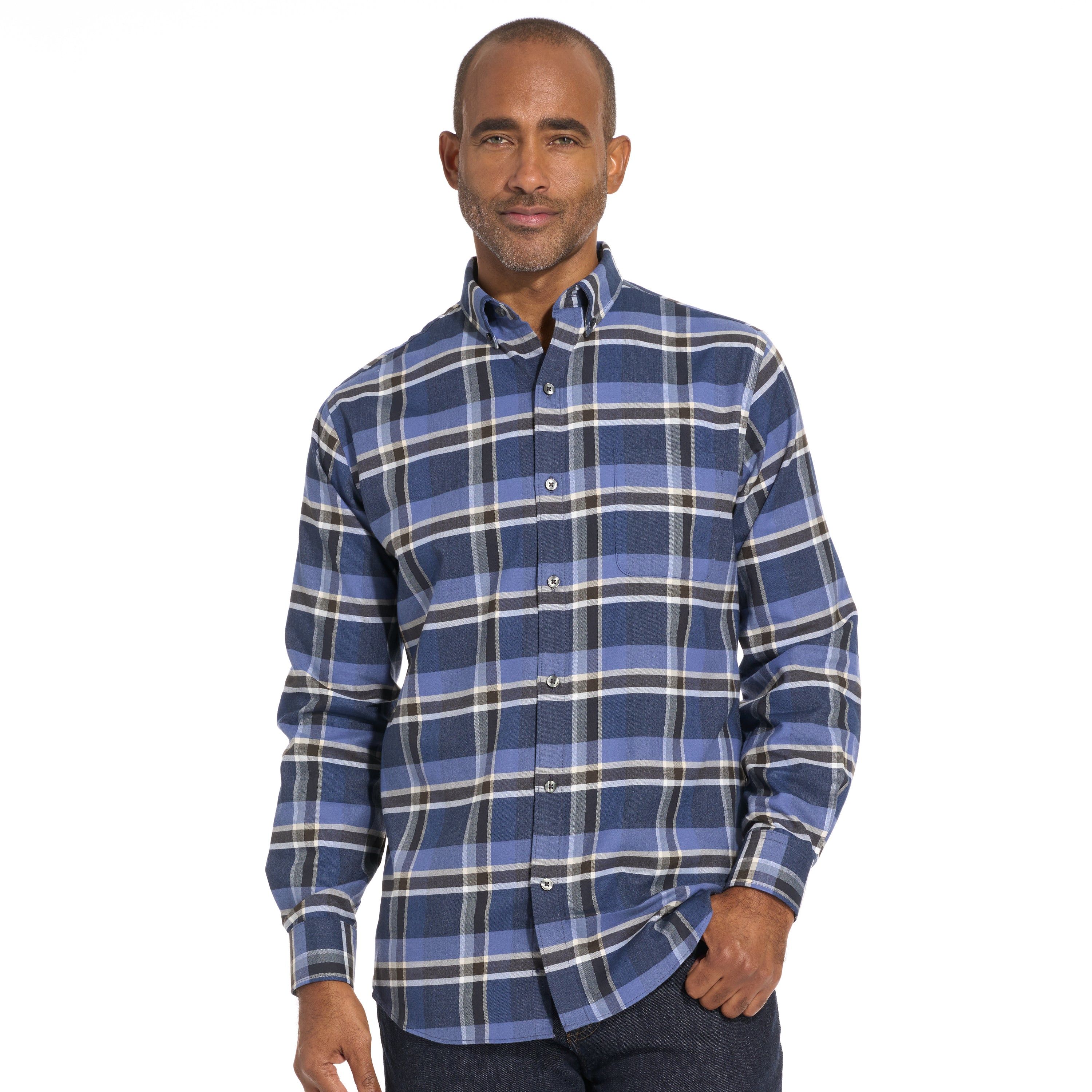 Weekend Twill Plaid Long Sleeve Shirt Regular Fit sold by Van Heusen product image thumbnail 2